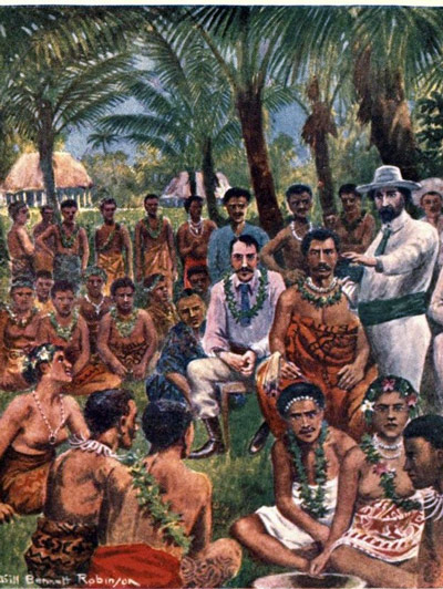 Tamate and Robert Louis Stevenson in Samoa