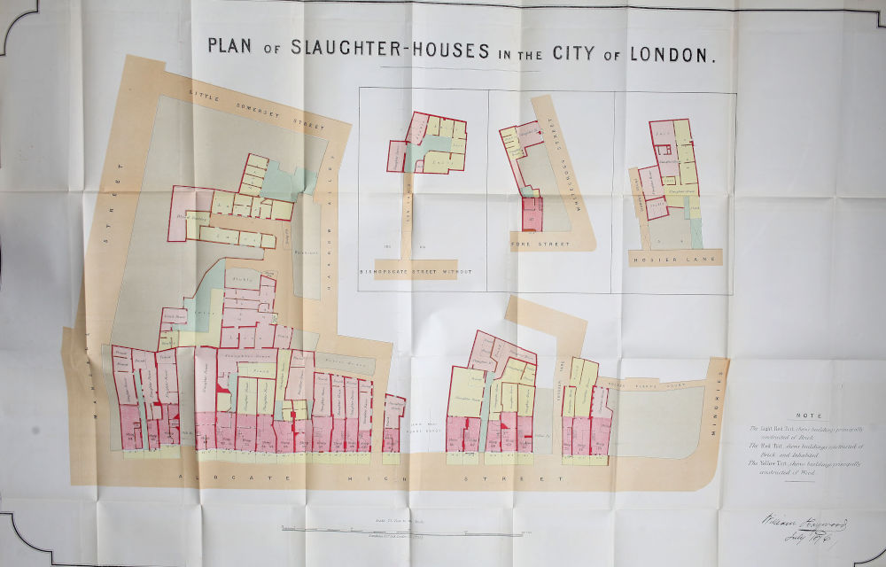 PLAN of SLAUGHTER-HOUSES in the CITY of LONDON