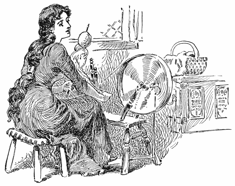 When her work was over she would sing as she sat at her spinning wheel.