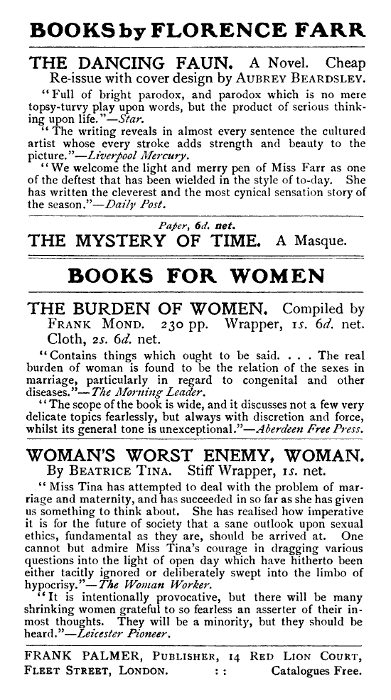 BOOKS by FLORENCE FARR