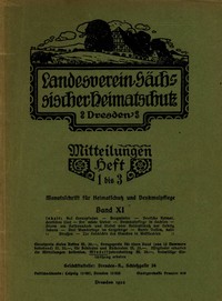 Landesverein Sächsischer Heimatschutz — Mitteilungen Band XI, Heft 1-3
书籍封面