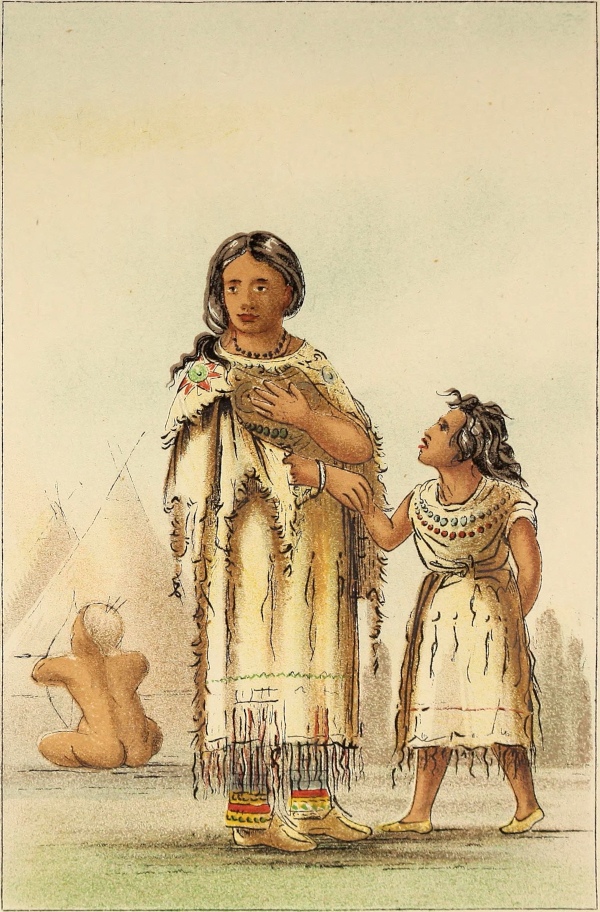 Dresses of woman and child