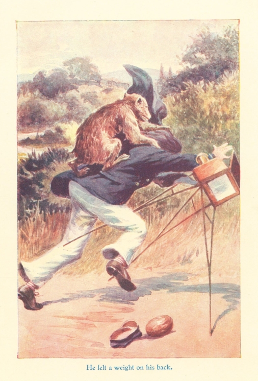 He felt a weight on his back.