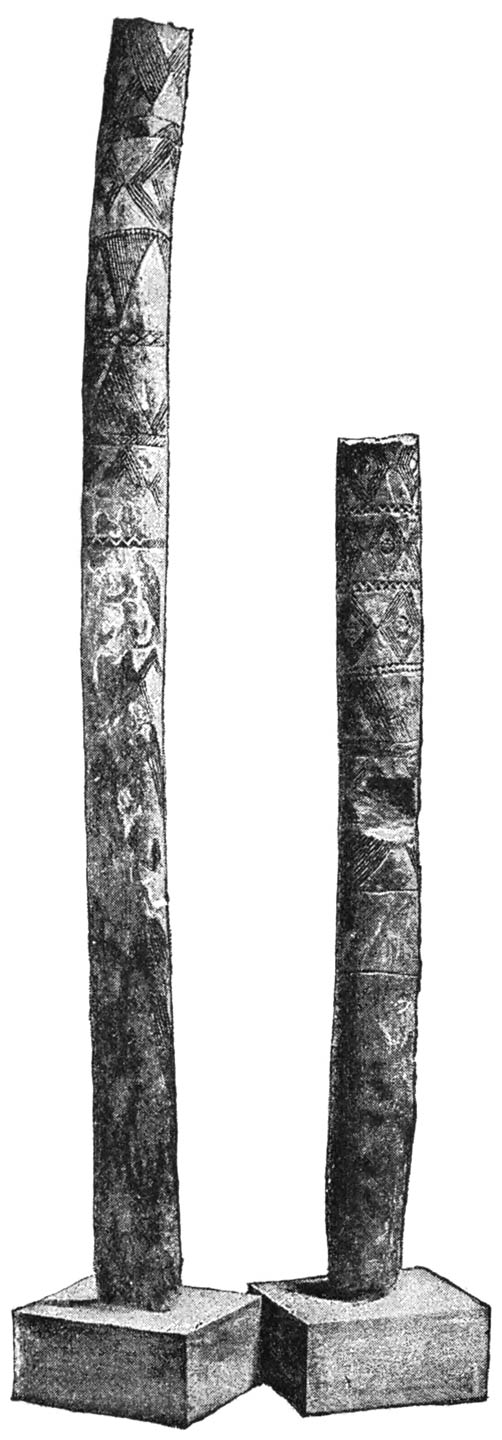 LONG DECORATED SOAPSTONE BEAM IN TWO PIECES