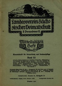 Landesverein Sächsischer Heimatschutz — Mitteilungen Band XI, Heft 10-12
书籍封面