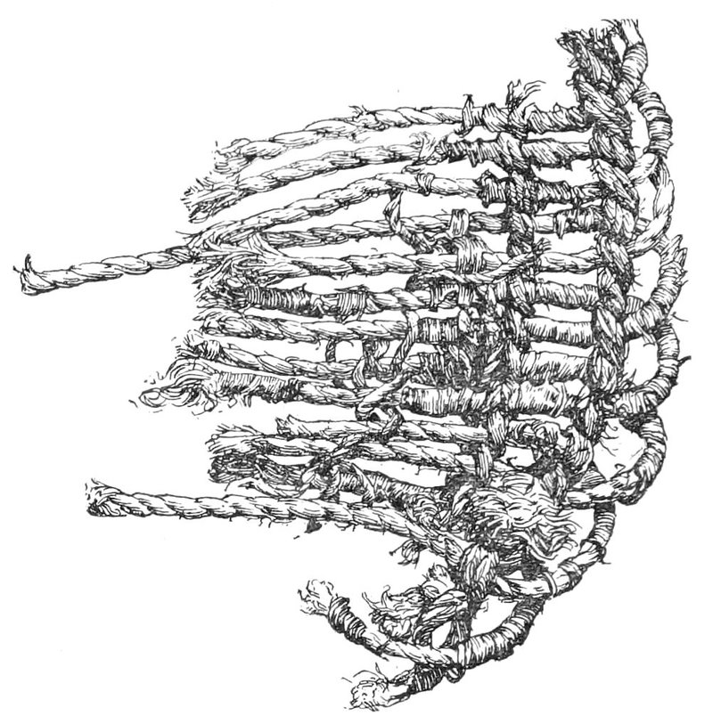 Fig. 25. Yucca-fiber cloth with attached feathers