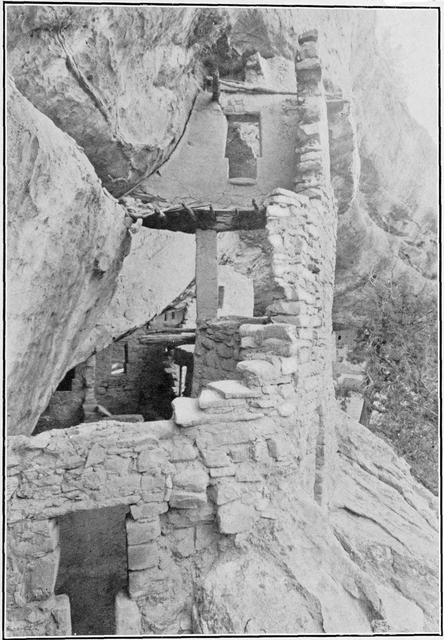 North end of the ruin, showing masonry pillar