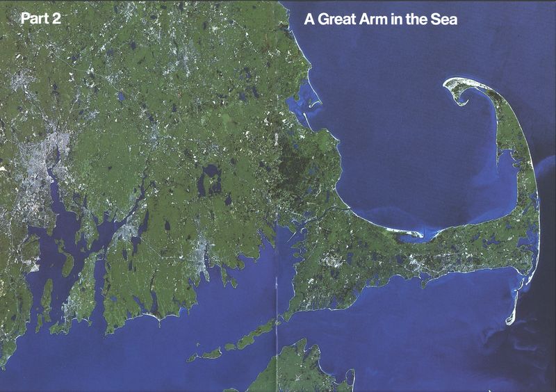 (Satellite view of Cape Cod.)