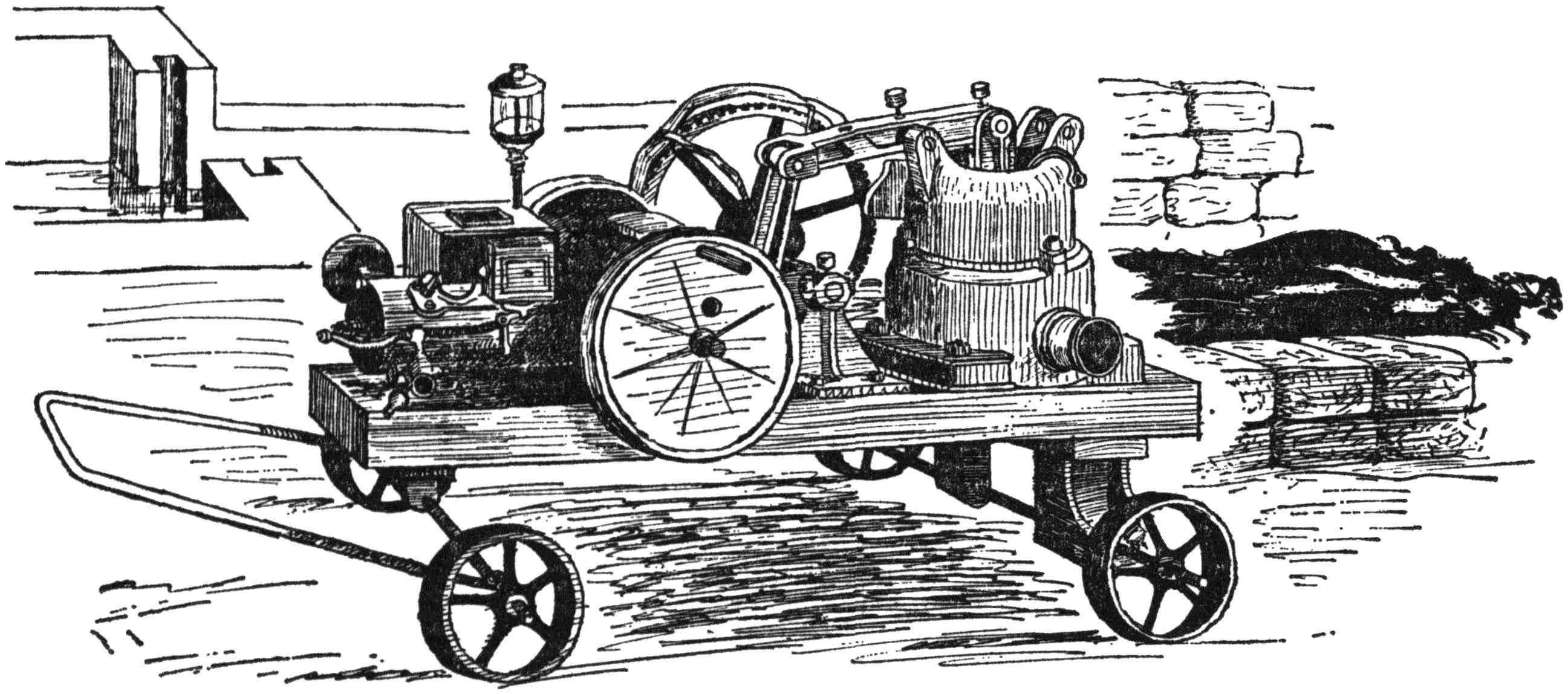 equipment on a cart