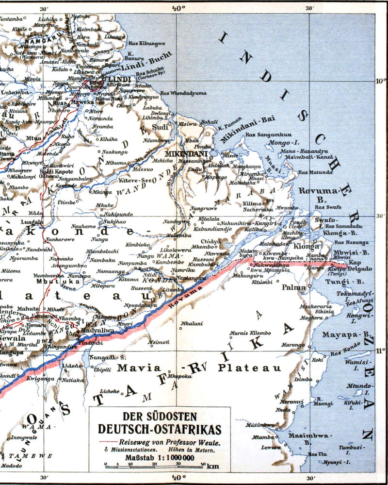 Karte Deutsch-Ostafrika,   Zweiter Teil