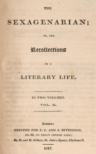 The Sexagenarian; or, the recollections of a literary life (Volume 2 of 2), William Beloe