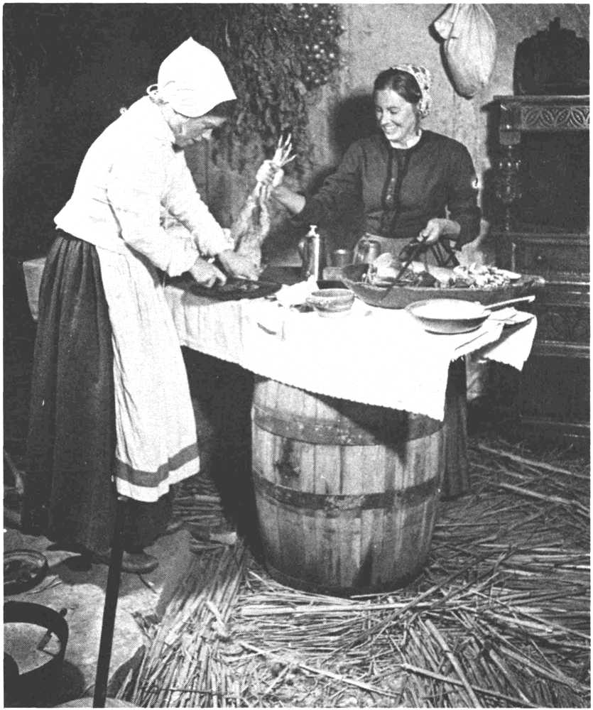 Women preparing food