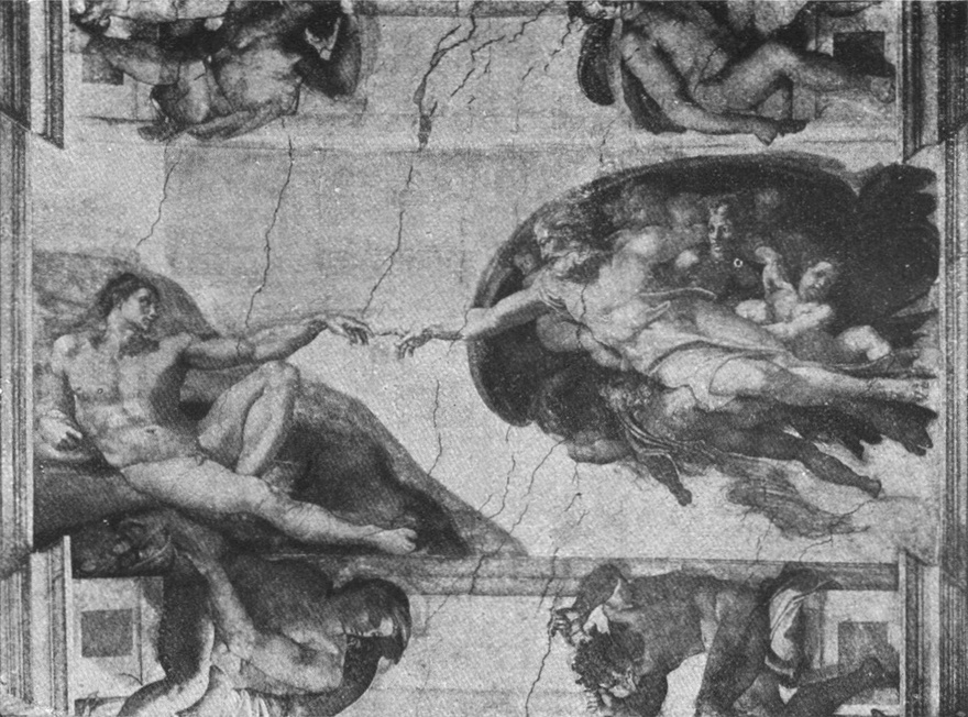 Erschaffung Adams von Michelangelo