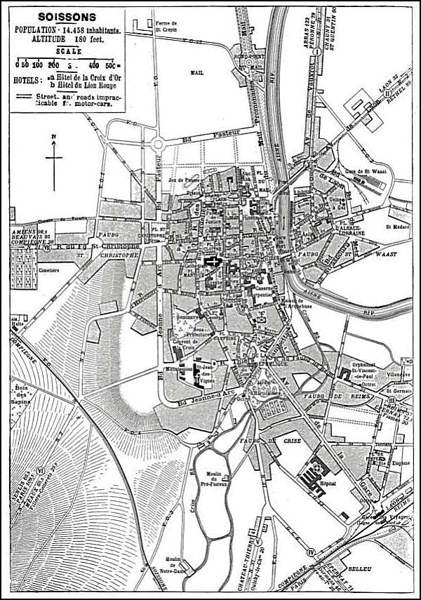 Map of SOISSONS.