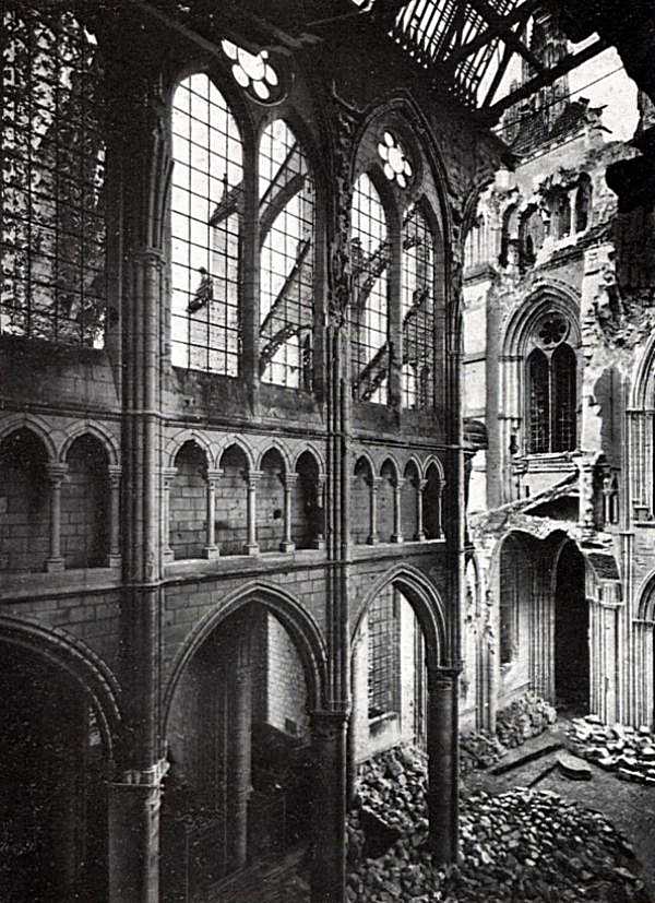 Photograph of the Southern Aisle and Triforium, November 1918.