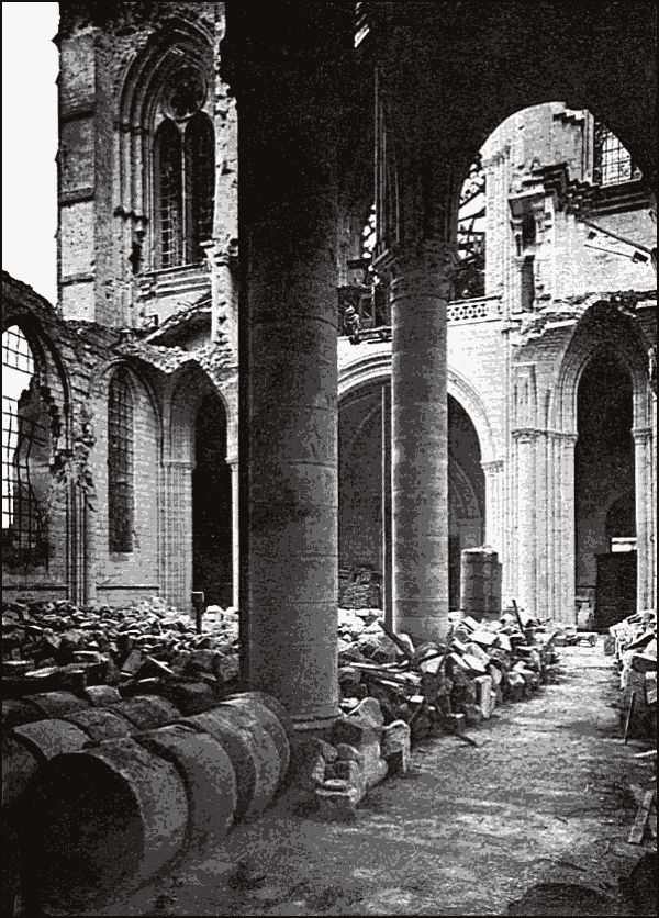 Photograph of The Great Nave and Northern Aisle, November 1918.