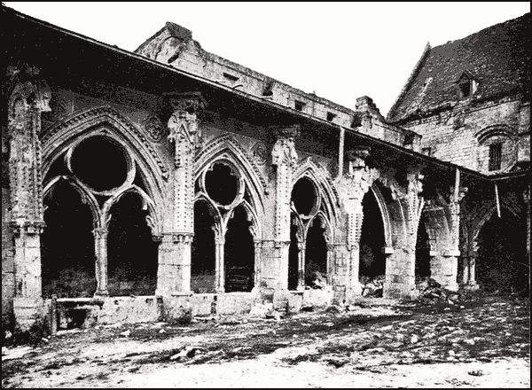 Photograph of the Southern Gallery of the Cloister, Nov. 1918.