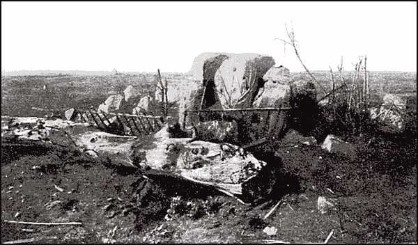 Photograph of the School-teachers’ Monument Destroyed by the Germans at Pasly.