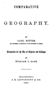 Comparative geography, Carl Ritter, William Leonard Gage