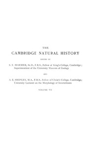 The Cambridge natural history, Vol. 07 (of 10), S. F. Harmer, George Albert Boulenger, Thomas William Bridge, William Abbott Herdman, Sir A. E. Shipley
