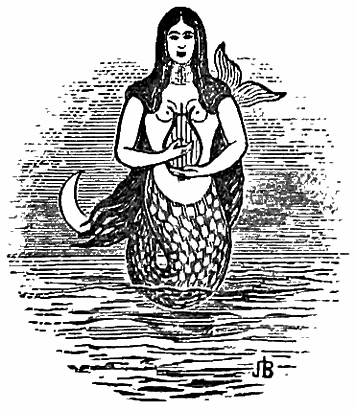 Mermaid with harp.