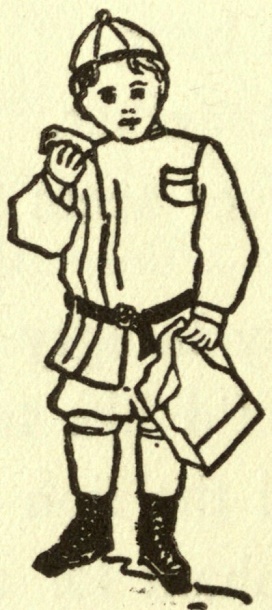 By with bag of crackers