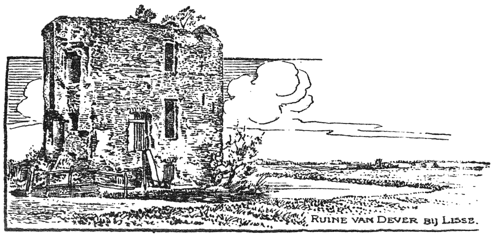 Ruïne van Dever bij Lisse.