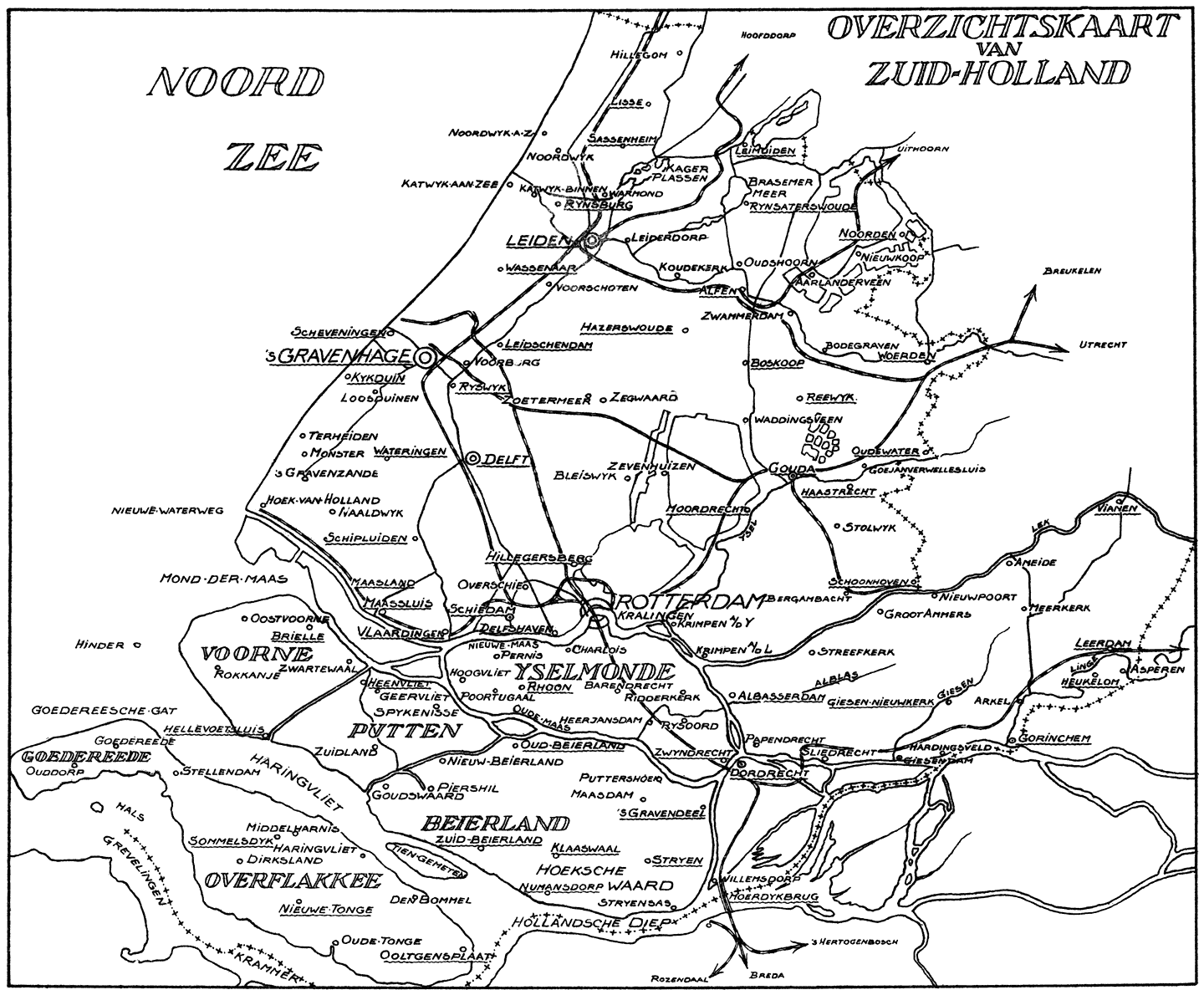 OVERZICHTSKAART VAN ZUID-HOLLAND