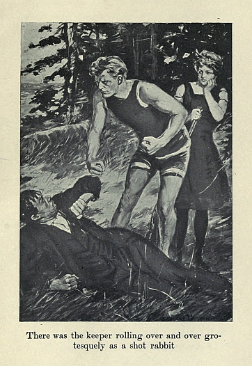 There was the keeper rolling over and over grotesquely as a shot rabbit