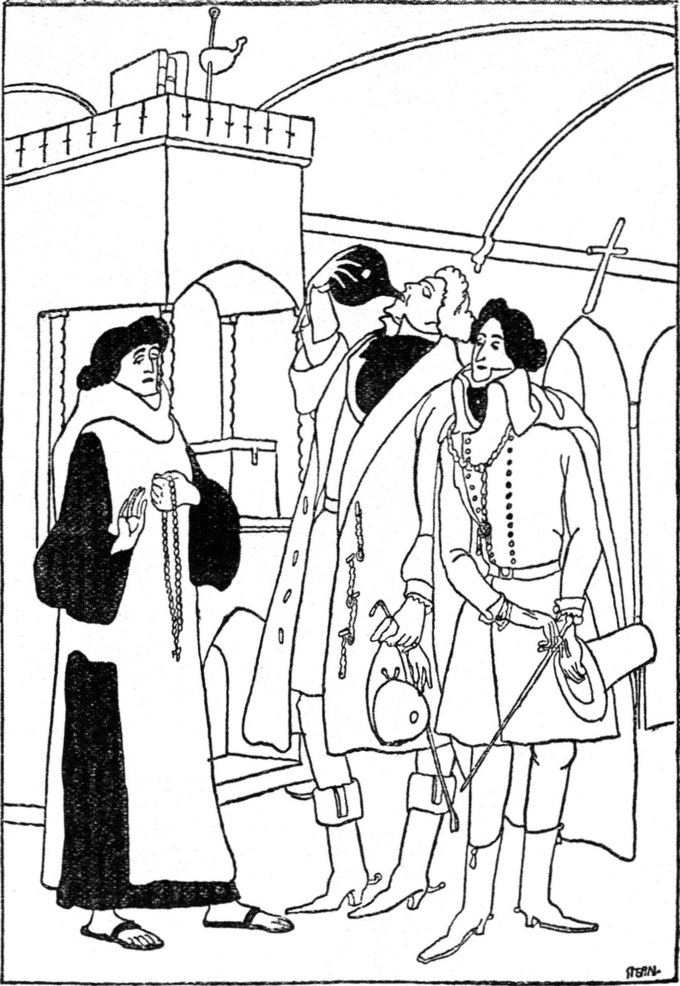 Der Graf trinkt den Syrakuser Wein   aus der Flasche