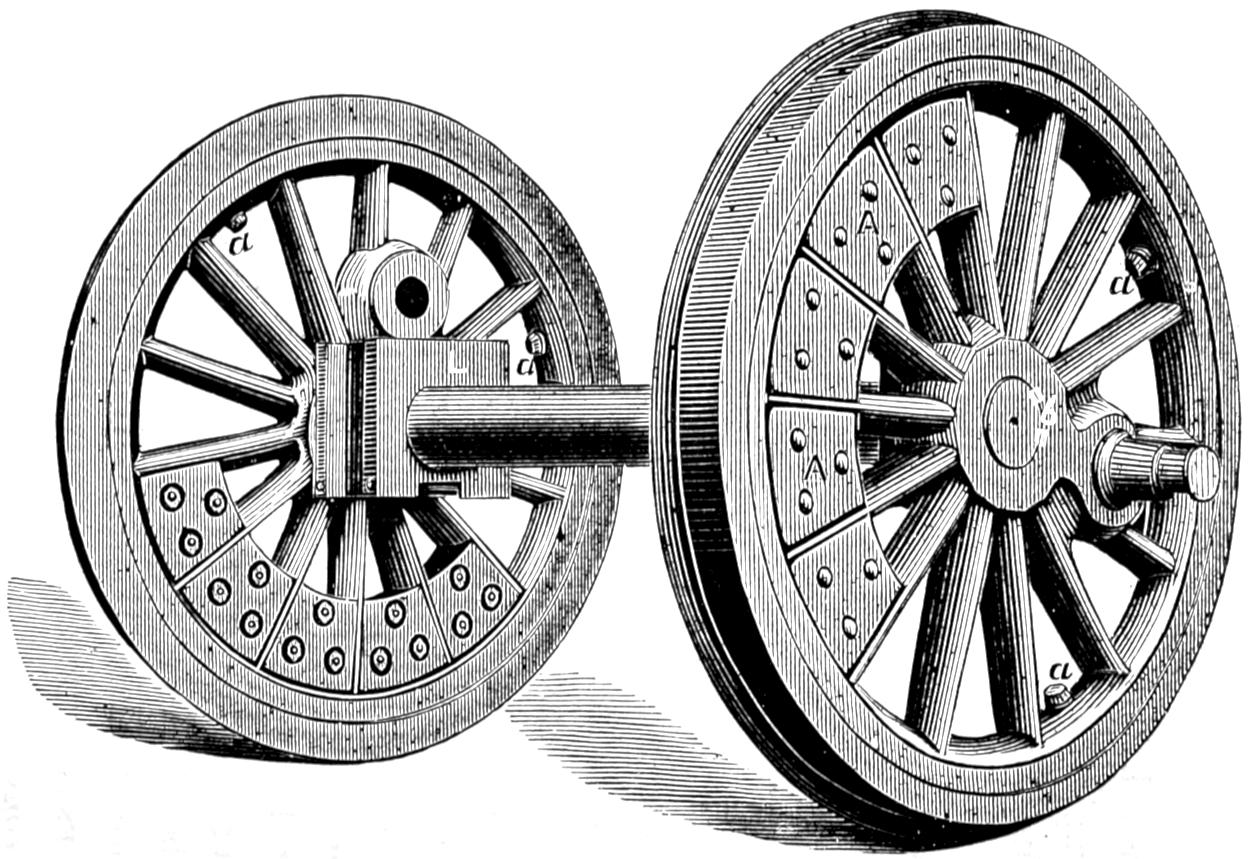Construction of locomotive wheel