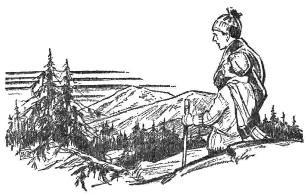 man and woman looking at mountains and valley