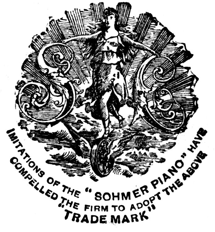 Imitations of the “SOHMER PIANO” have  compelled the firm to adopt the above “TRADE MARK”