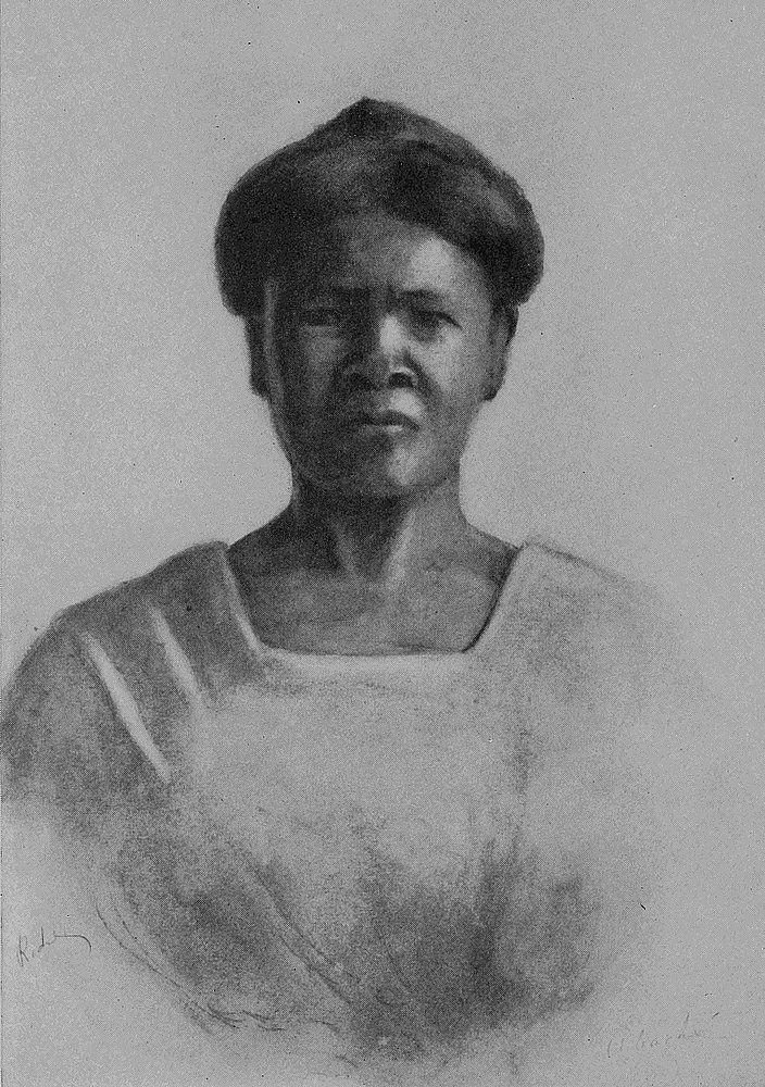 Hand-drawn portrait of Abaché
