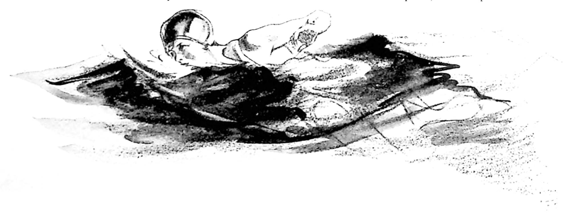 Edna swimming in rough waters