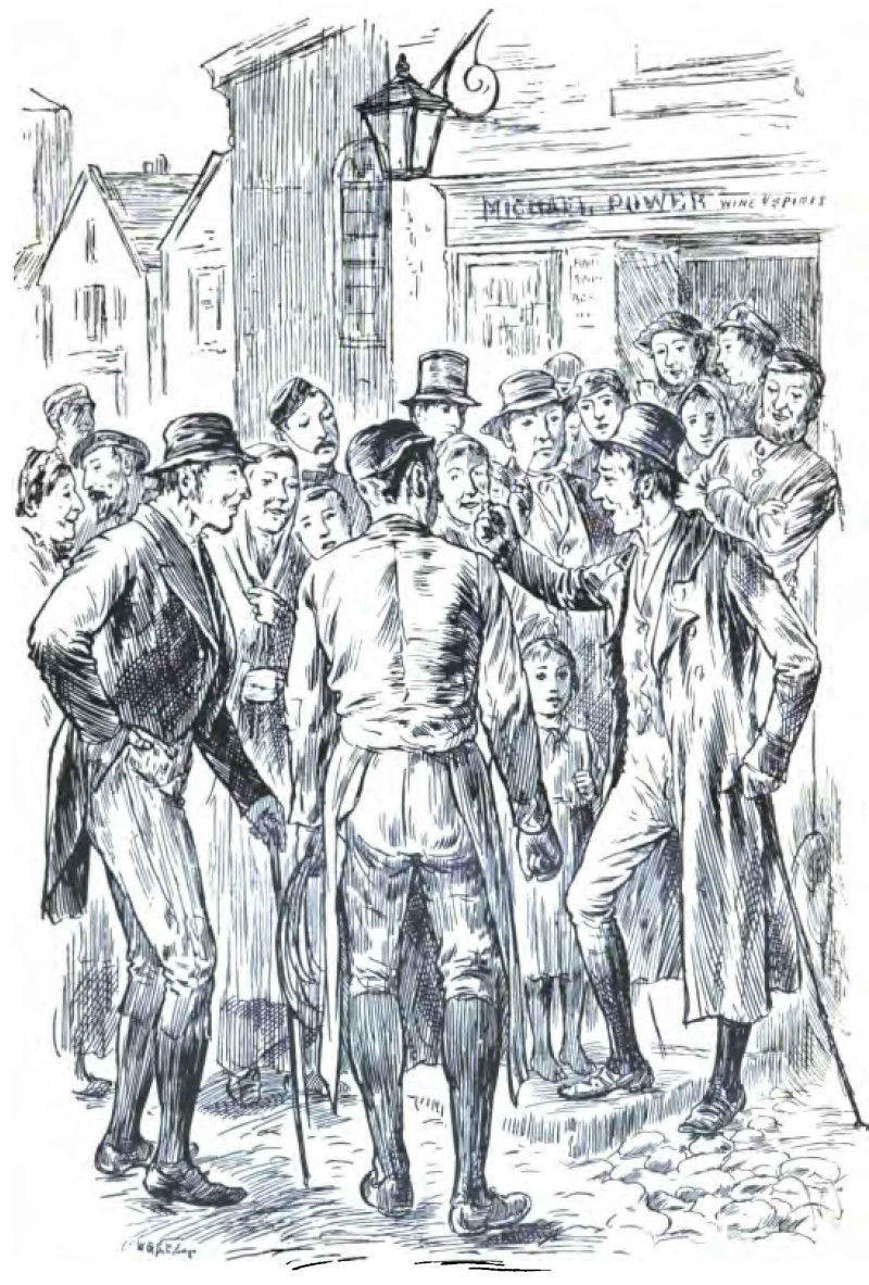 A crowd gathered round a storyteller