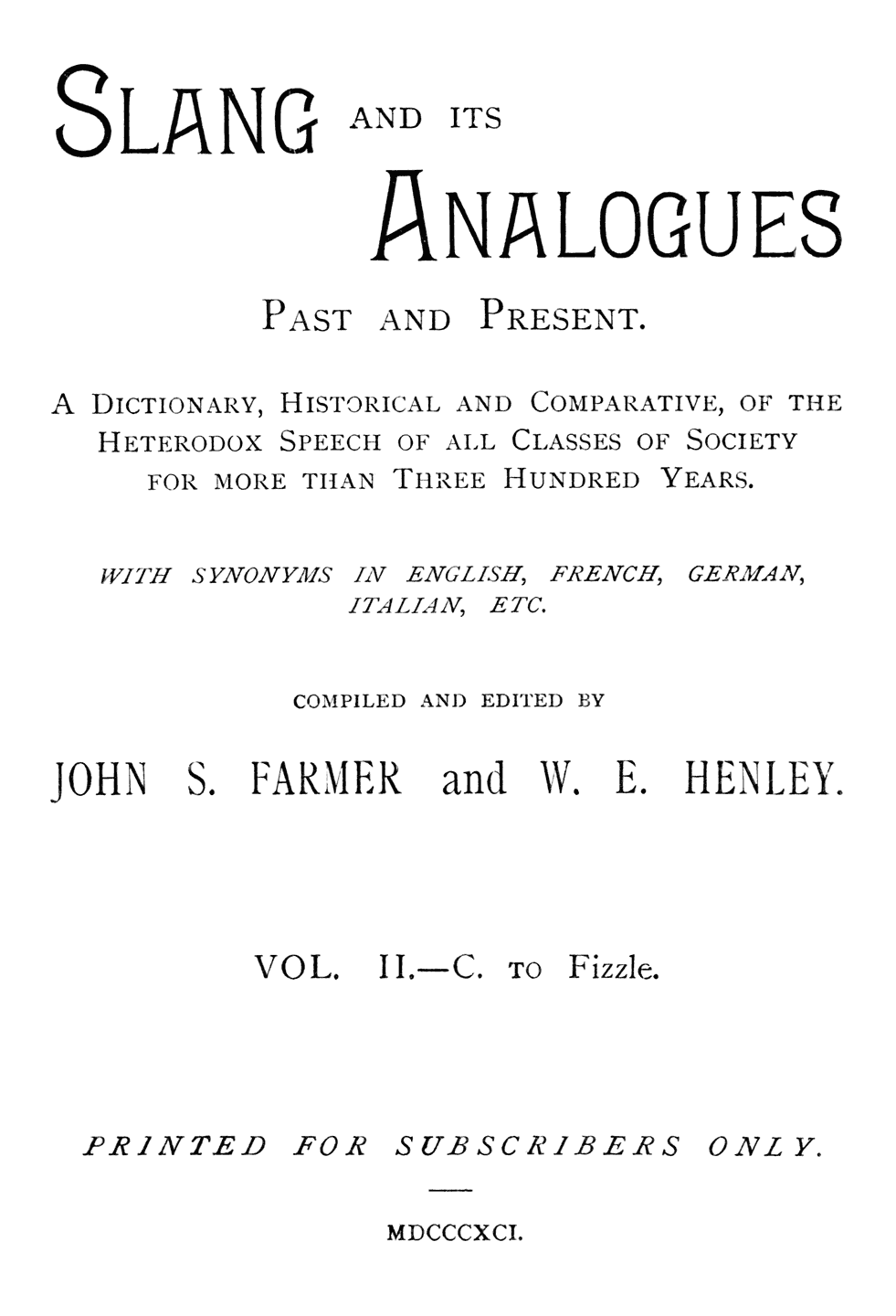 Original Title Page.