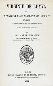 Virginie de Leyva, Philarète Chasles