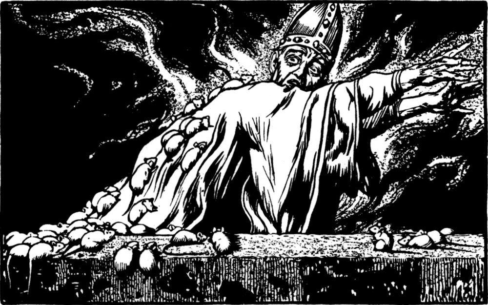 Der Bischof flieht vor den   Mäusen