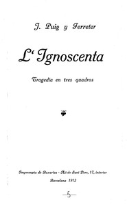 L'ignoscenta, Joan Puig i Ferreter