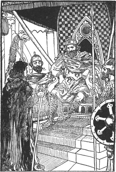 Mindjárt a király szine elé vezették.