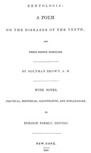 Dentologia, Solyman Brown, Eleazar Parmly