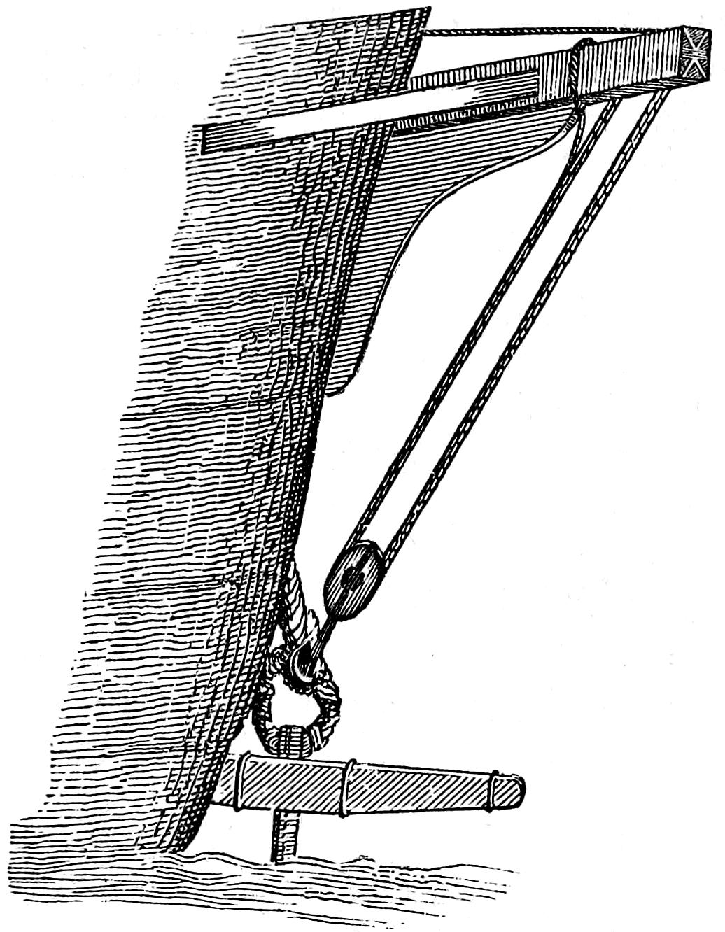 Cat's head with anchor