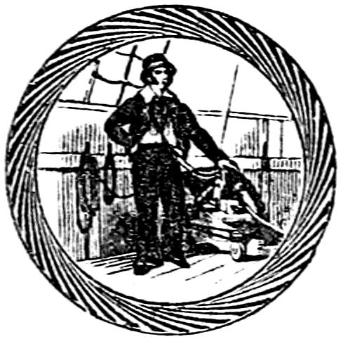 Sailor posing with gun