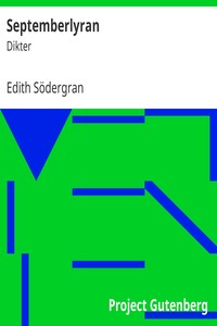 Septemberlyran, Edith Södergran