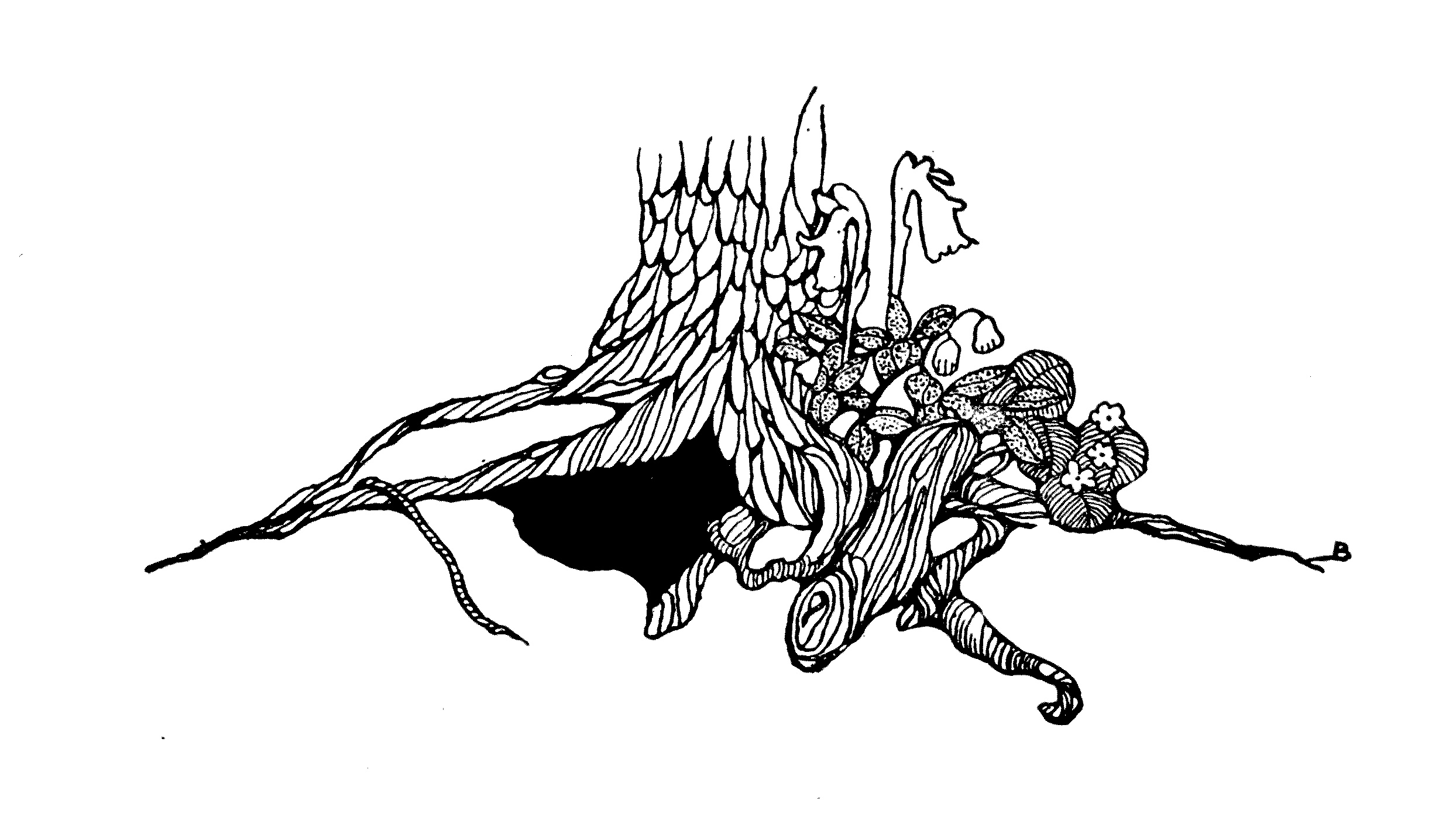 tree trunk with flowers