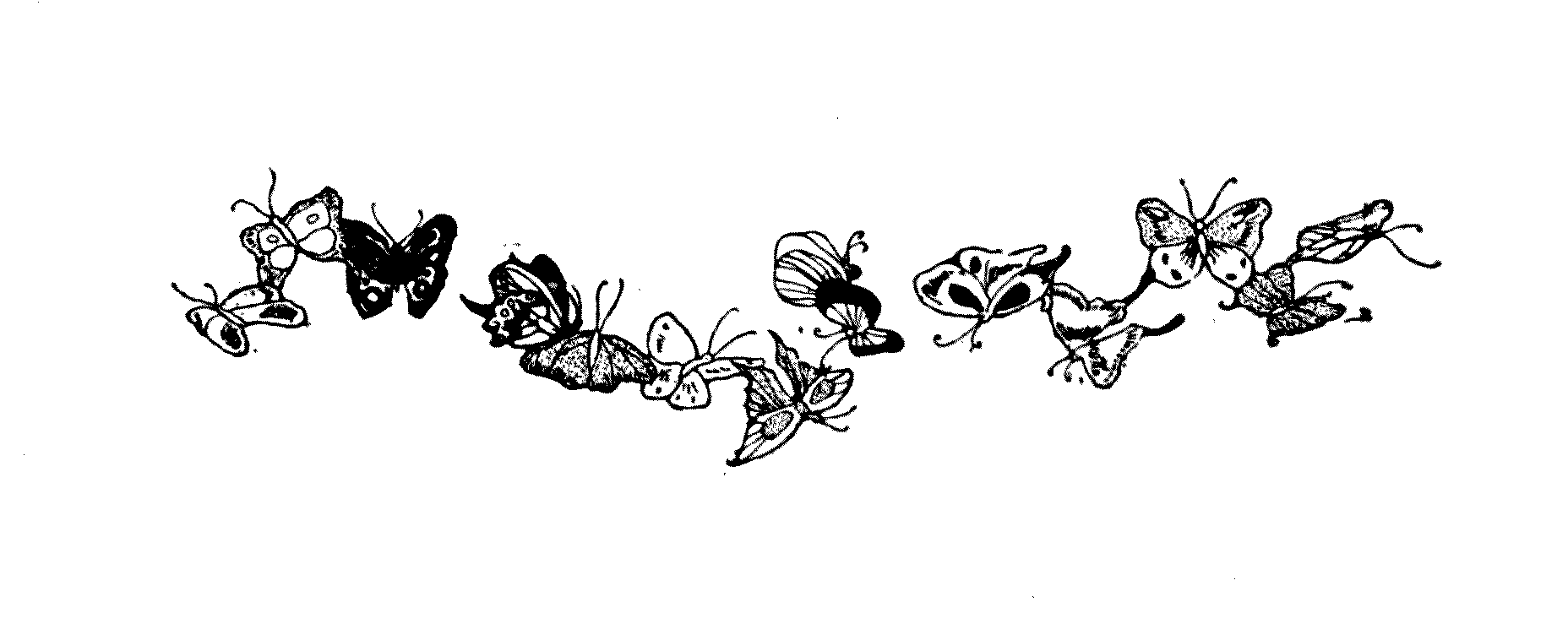 garland of butterflies