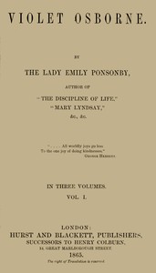 Violet Osborne, Volume 1 (of 3), Lady Emily Ponsonby
