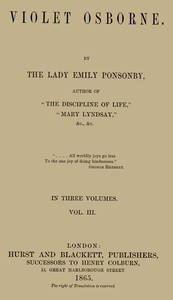 Violet Osborne, Volume 3 (of 3), Lady Emily Ponsonby