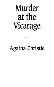 Murder at the vicarage, Agatha Christie